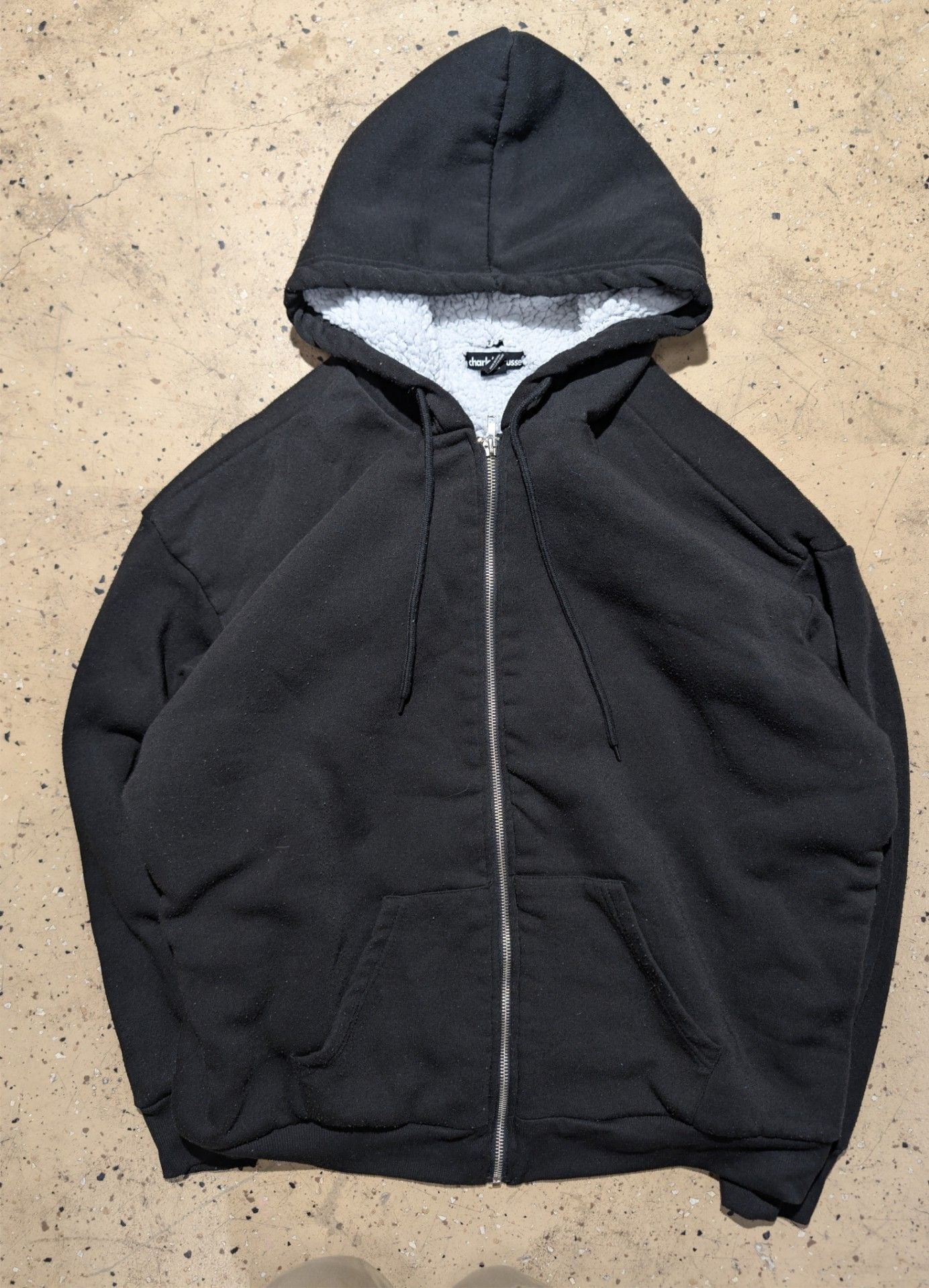 Charlotte Russe Passenger Seat Princess Sherpa Zip Hoodie XL Black 3