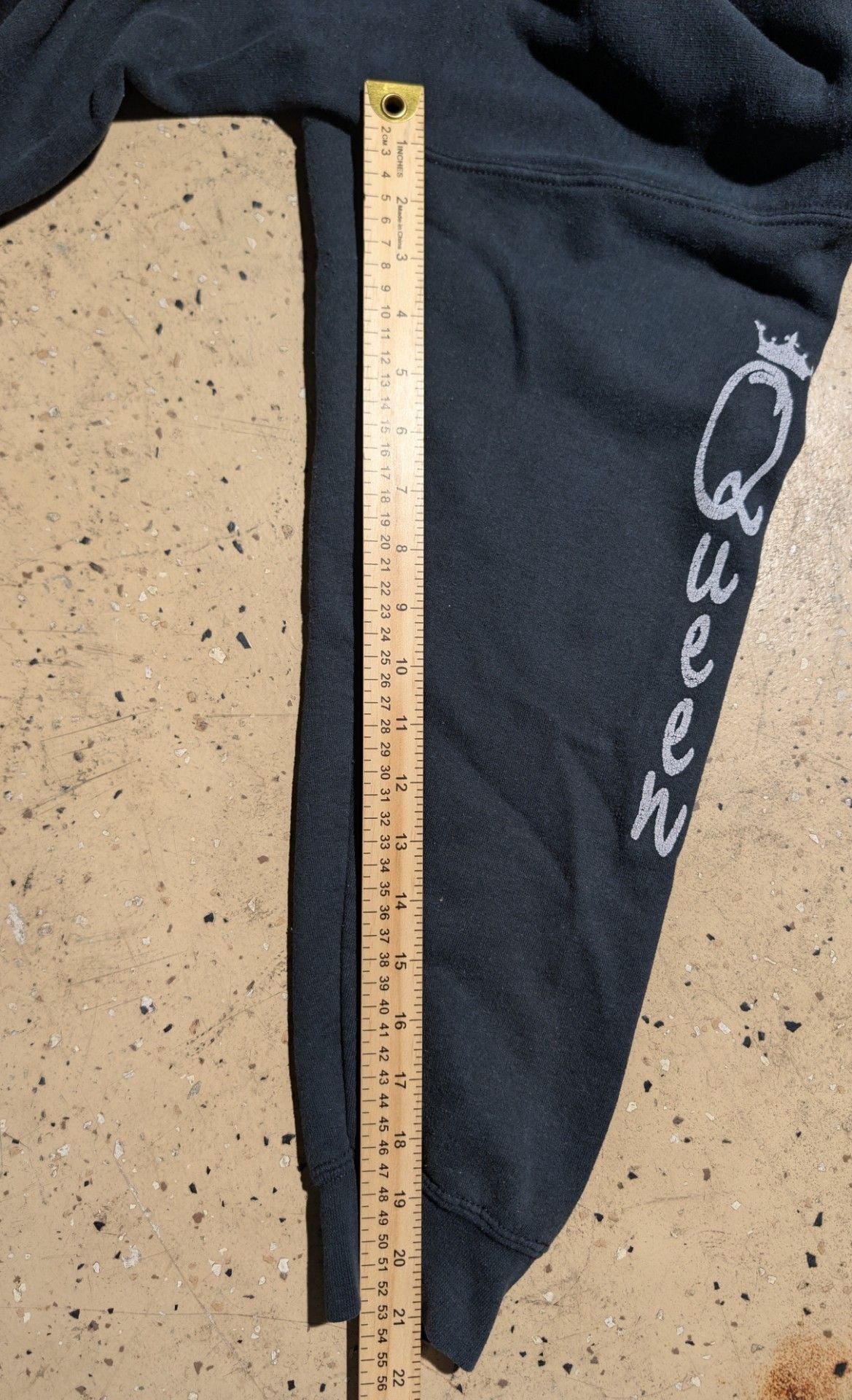 Custom Queen Rhinestone Hoodie Size L Black 09-25-14 6