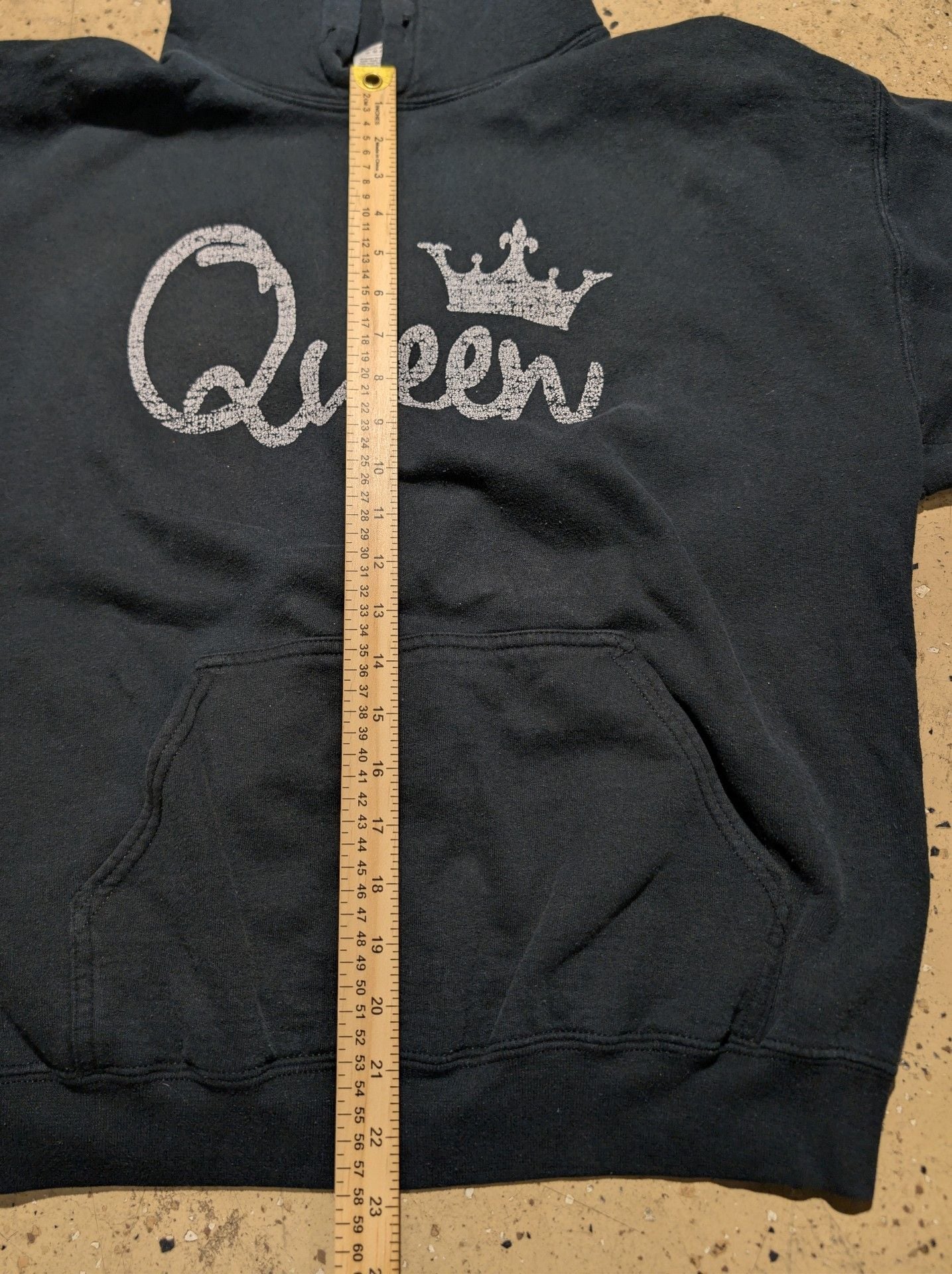 Custom Queen Rhinestone Hoodie Size L Black 09-25-14 5