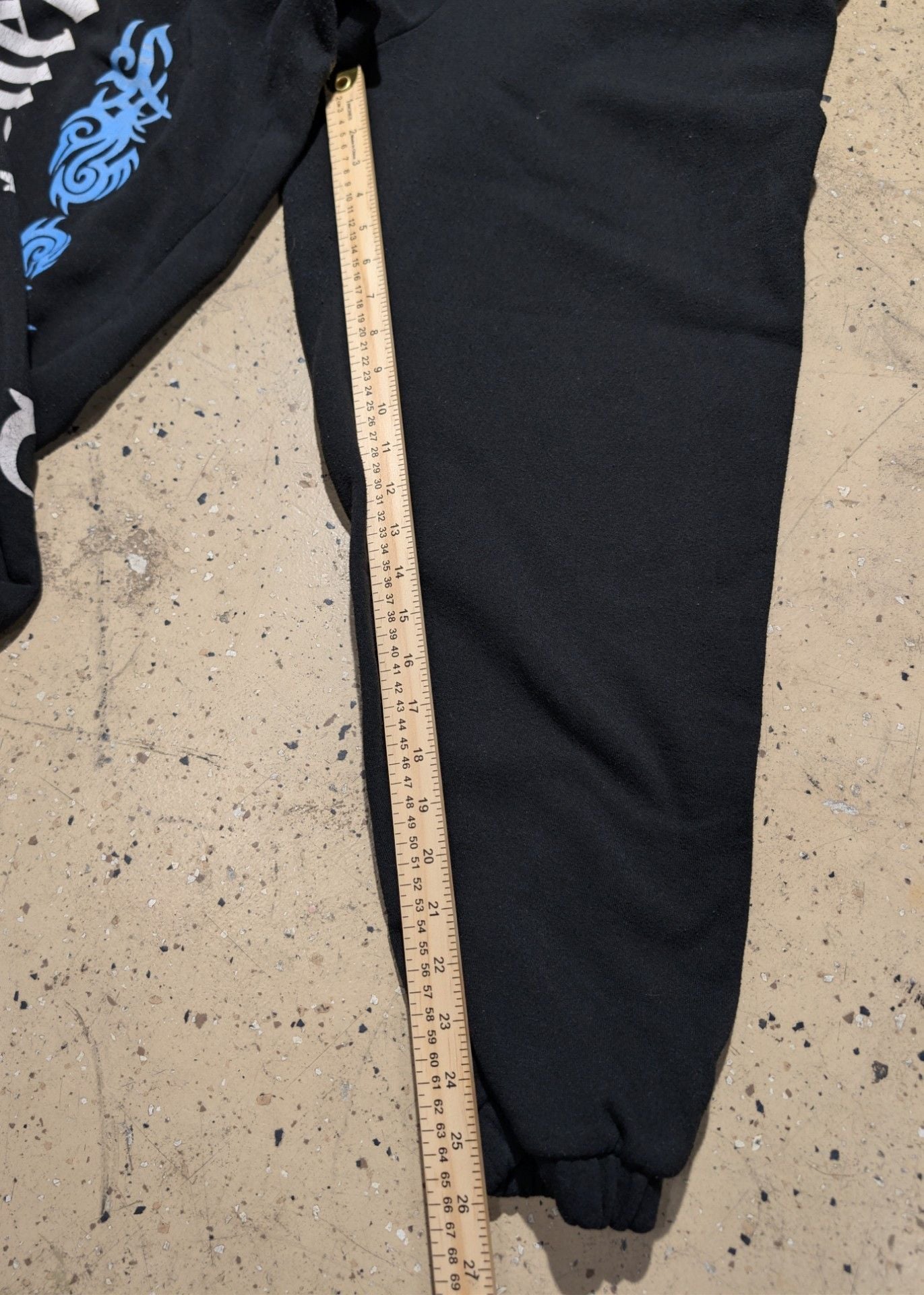 rue21 Angel Energy Sweatpants Size XL Black Rhinestone Y2K Graphic 5