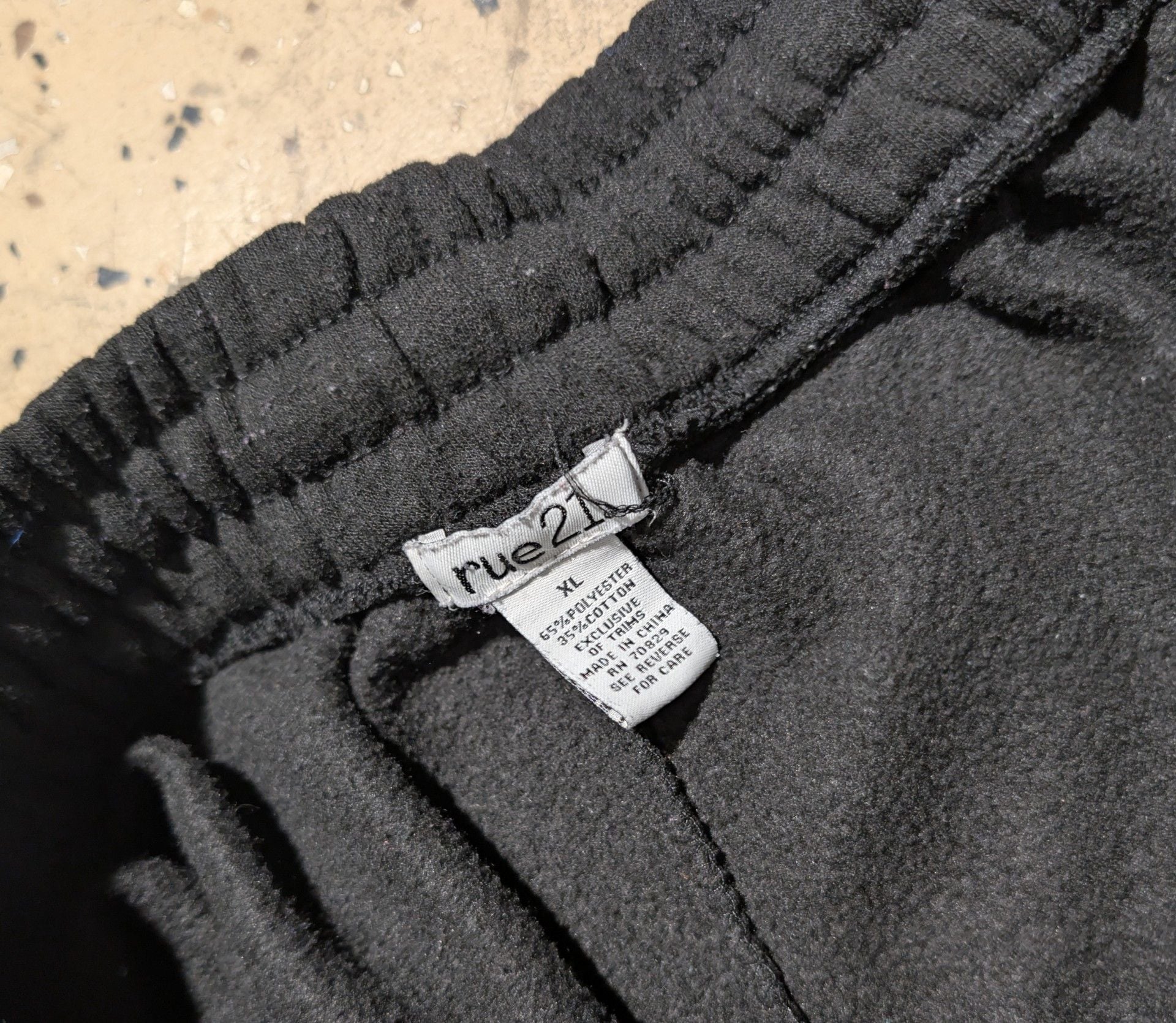rue21 Angel Energy Sweatpants Size XL Black Rhinestone Y2K Graphic 3