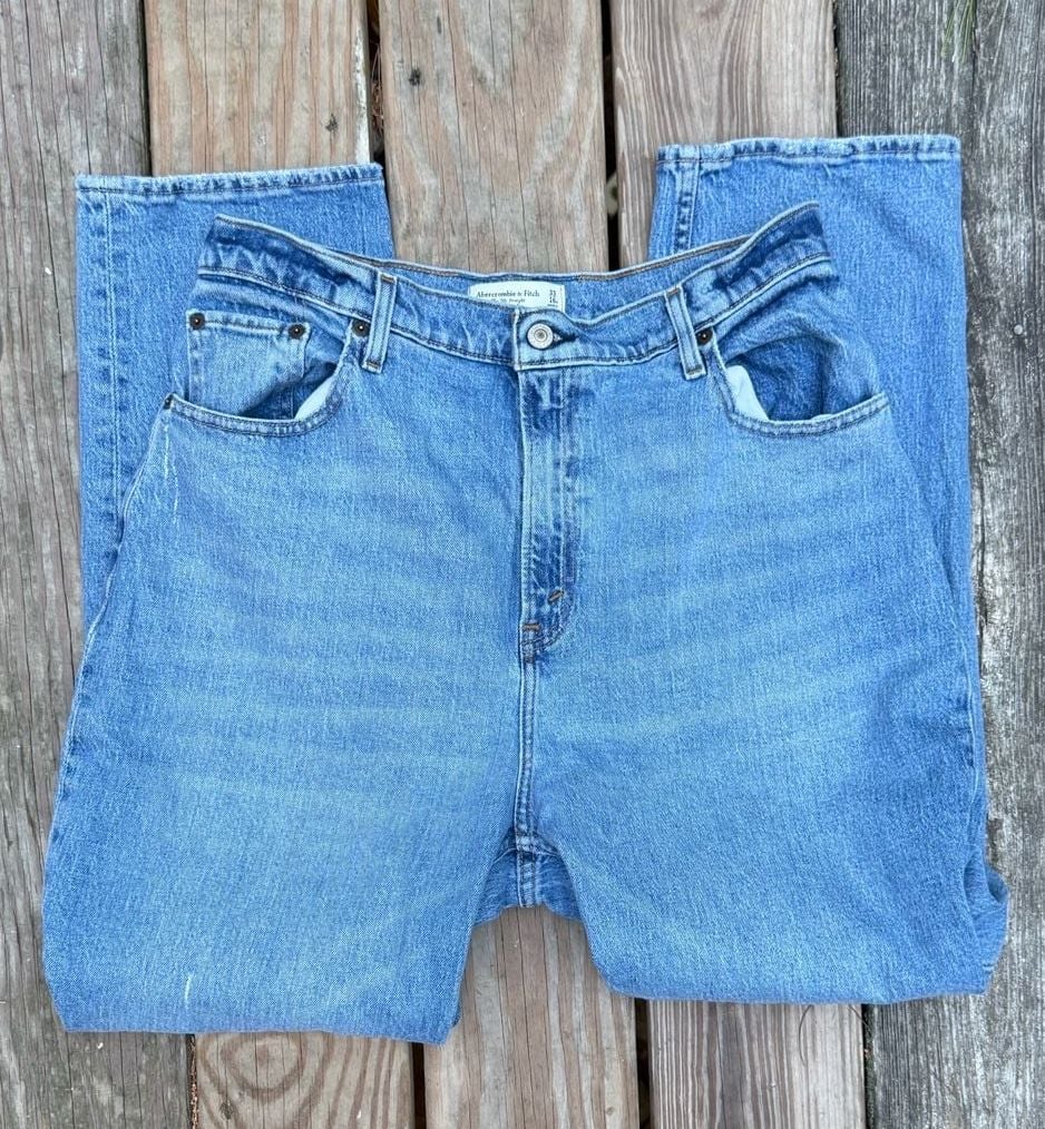 Abercrombie & Fitch The 90s Straight Ultra High Rise Jeans Size 33 16R 2