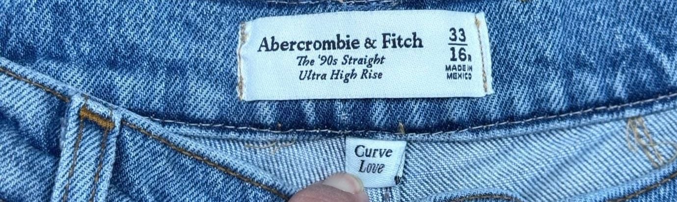 Abercrombie & Fitch The 90s Straight Ultra High Rise Jeans Size 33 16R 5