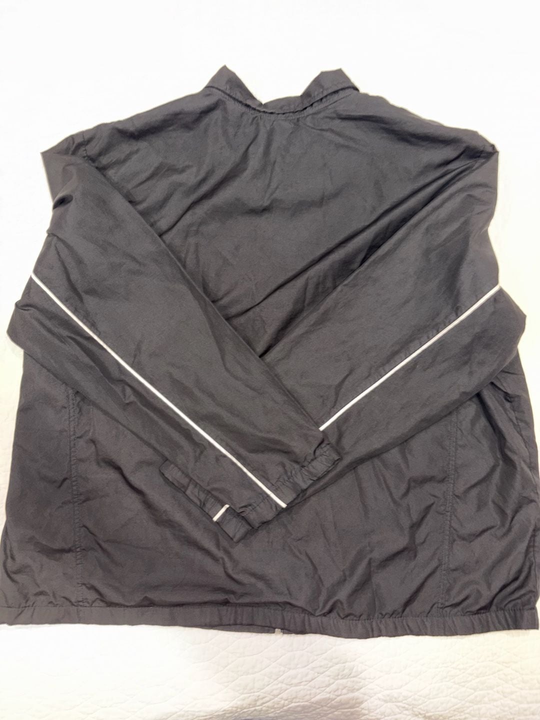 Starter Men’s 3XL Black Gray Full Zip Windbreaker Jacket Mesh Lined 9