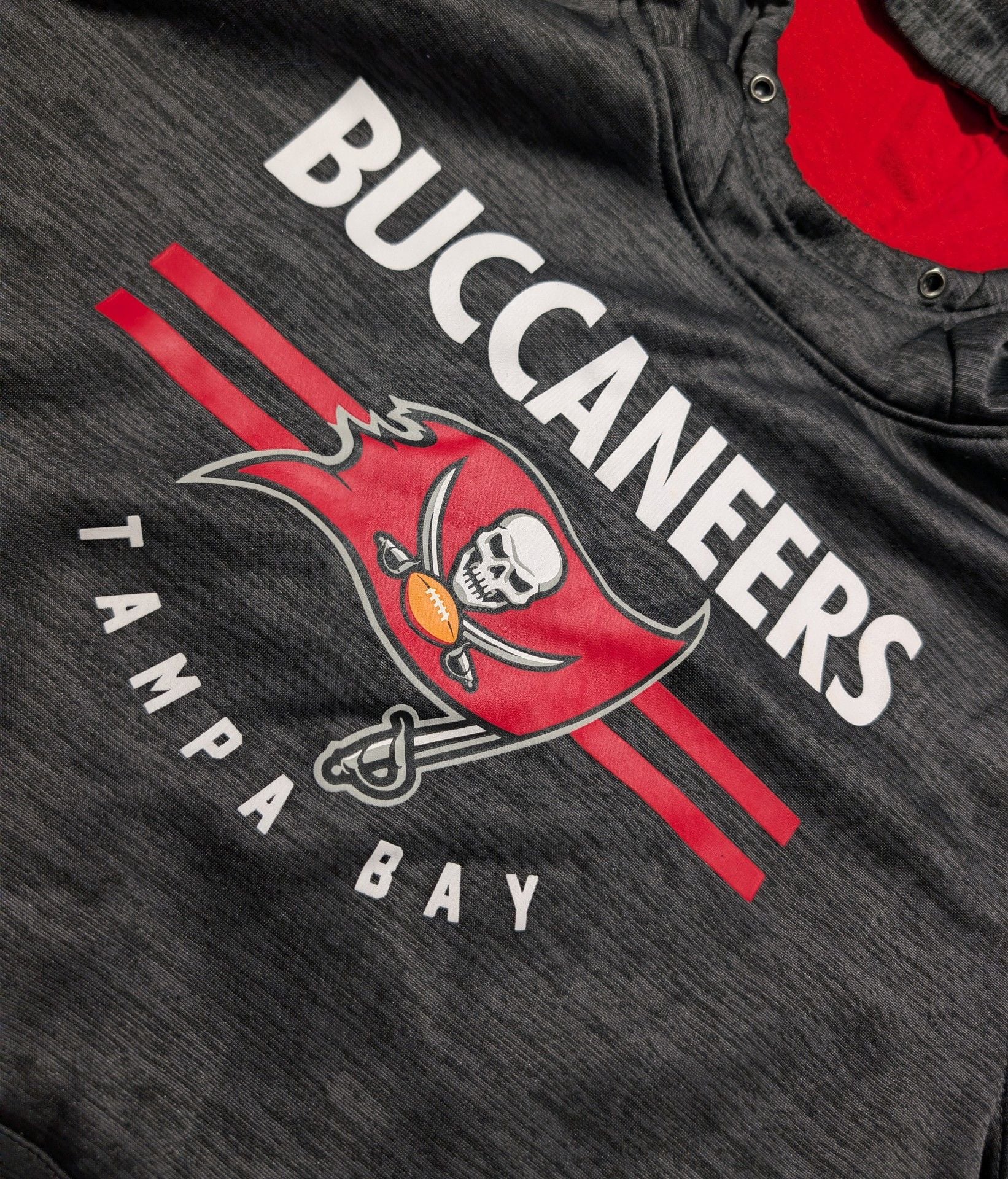 NFL Team Apparel Tampa Bay Buccaneers Hoodie Size XL Black Gray Pullover 4