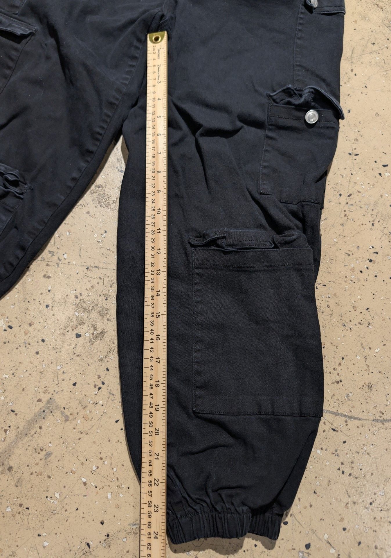 Rue21 Cargo Pants Size 14 Black Multi-Pocket Jogger Utility 6
