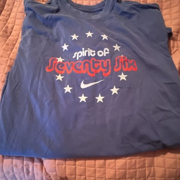 Nike NBA Spirit of Seventy Six Graphic T-Shirt Blue Small