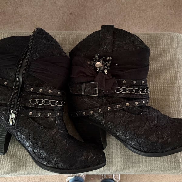 Not Rated Bottines Midas Ankle boots black with sparkles 9.5