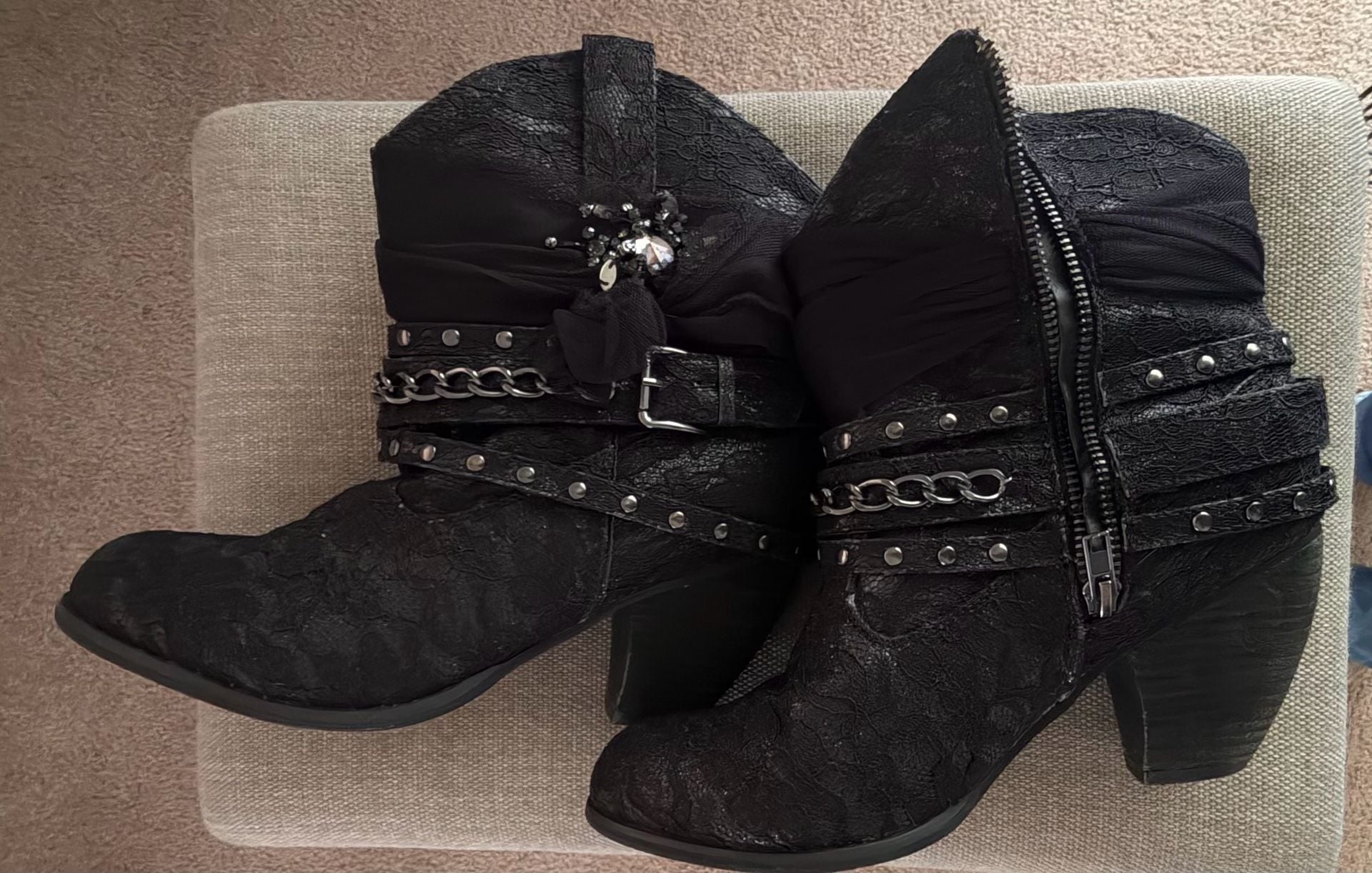 Not Rated Bottines Midas Ankle boots black with sparkles 9.5 3