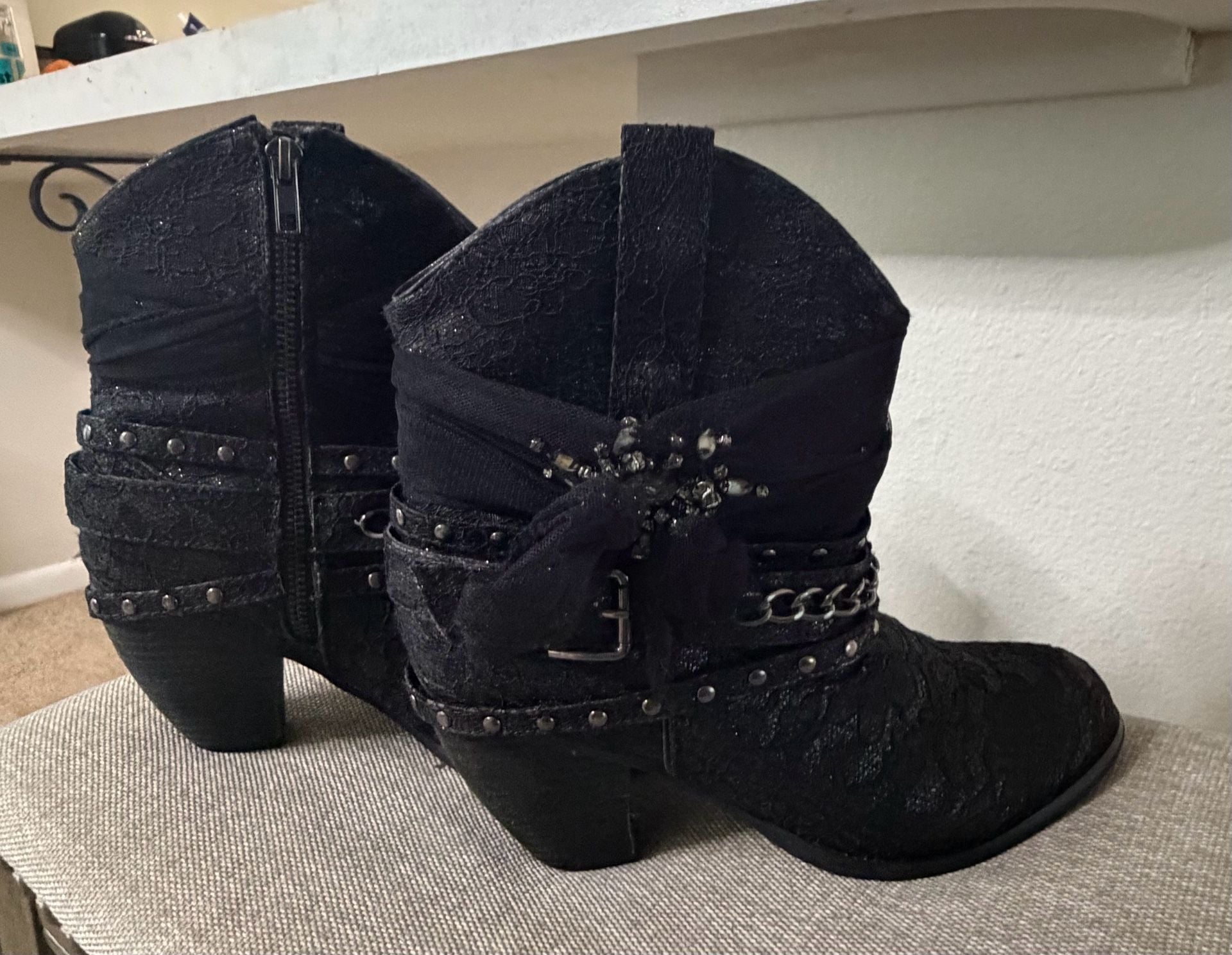 Not Rated Bottines Midas Ankle boots black with sparkles 9.5 8