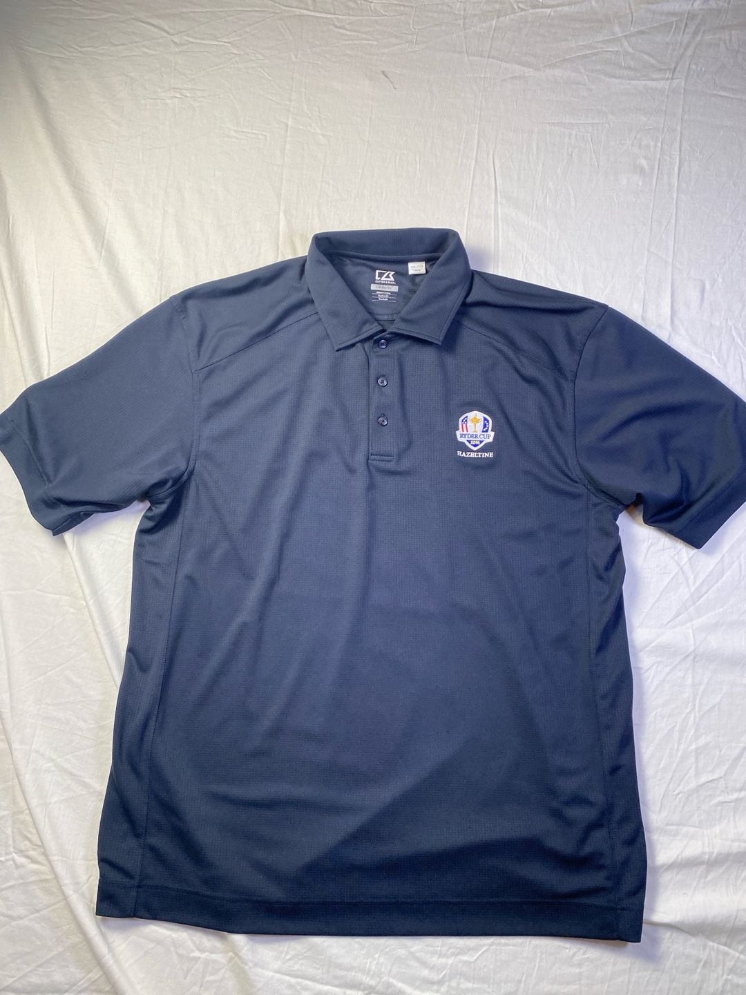 Cutter & Buck Ryder Cup 2016 Hazeltine Golf Polo Size XXL Blue DryTec 2
