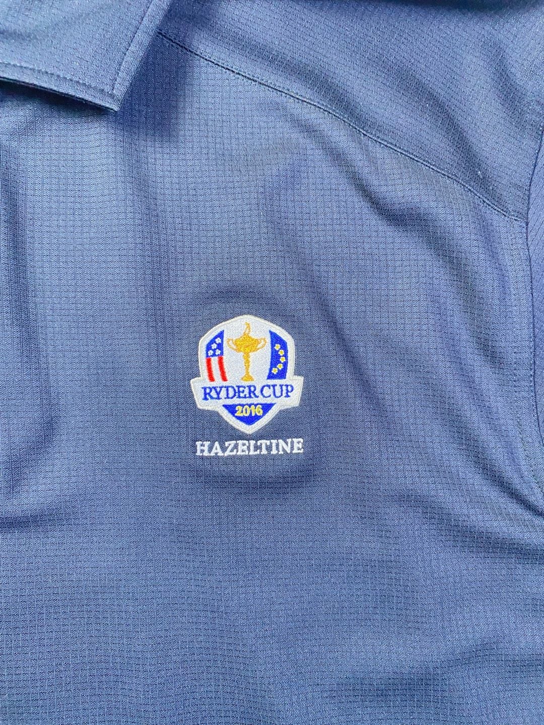Cutter & Buck Ryder Cup 2016 Hazeltine Golf Polo Size XXL Blue DryTec 3