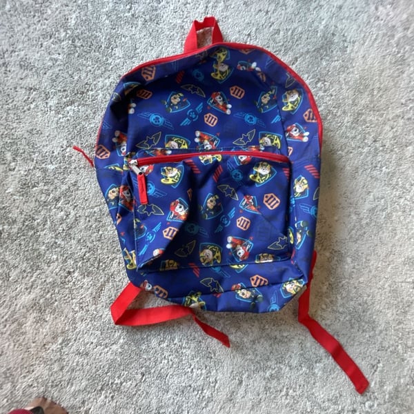 NWOT Paw Patrol Backpack Blue Red Kids School Book Bag