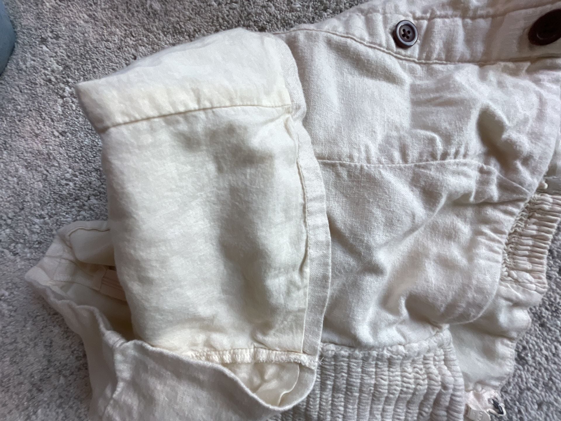 Abercrombie & Fitch Tube Top Size M Beige Button Lined 7