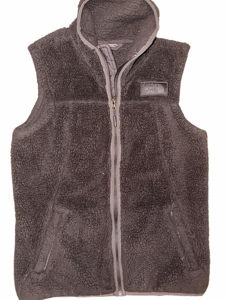 The North Face Campshire Fleece Vest Size S Black Sherpa Full Zip 2