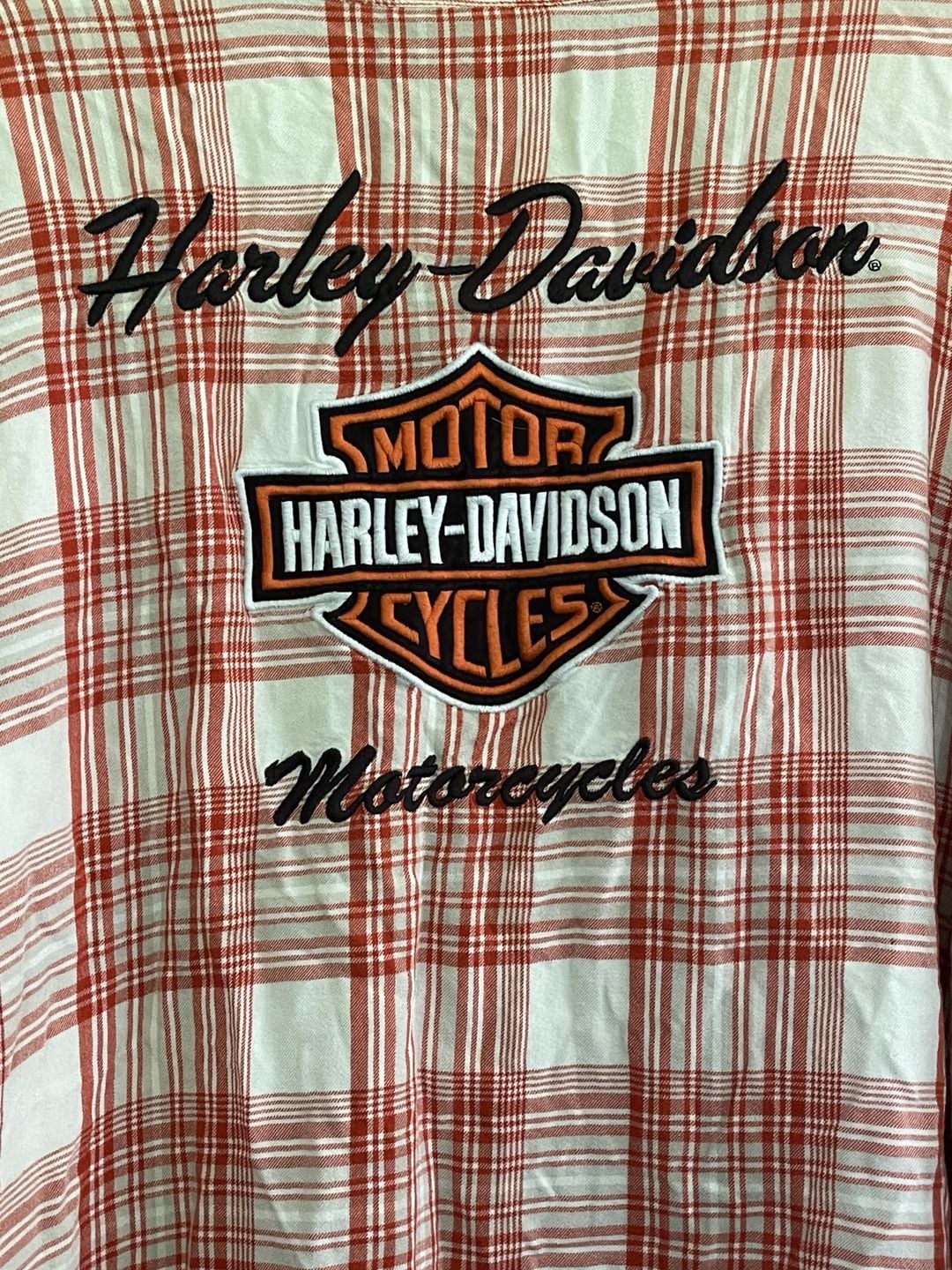 Harley Davidson 3W Plaid Shirt Bar & Shield Embroidered Biker Moto Plus 14