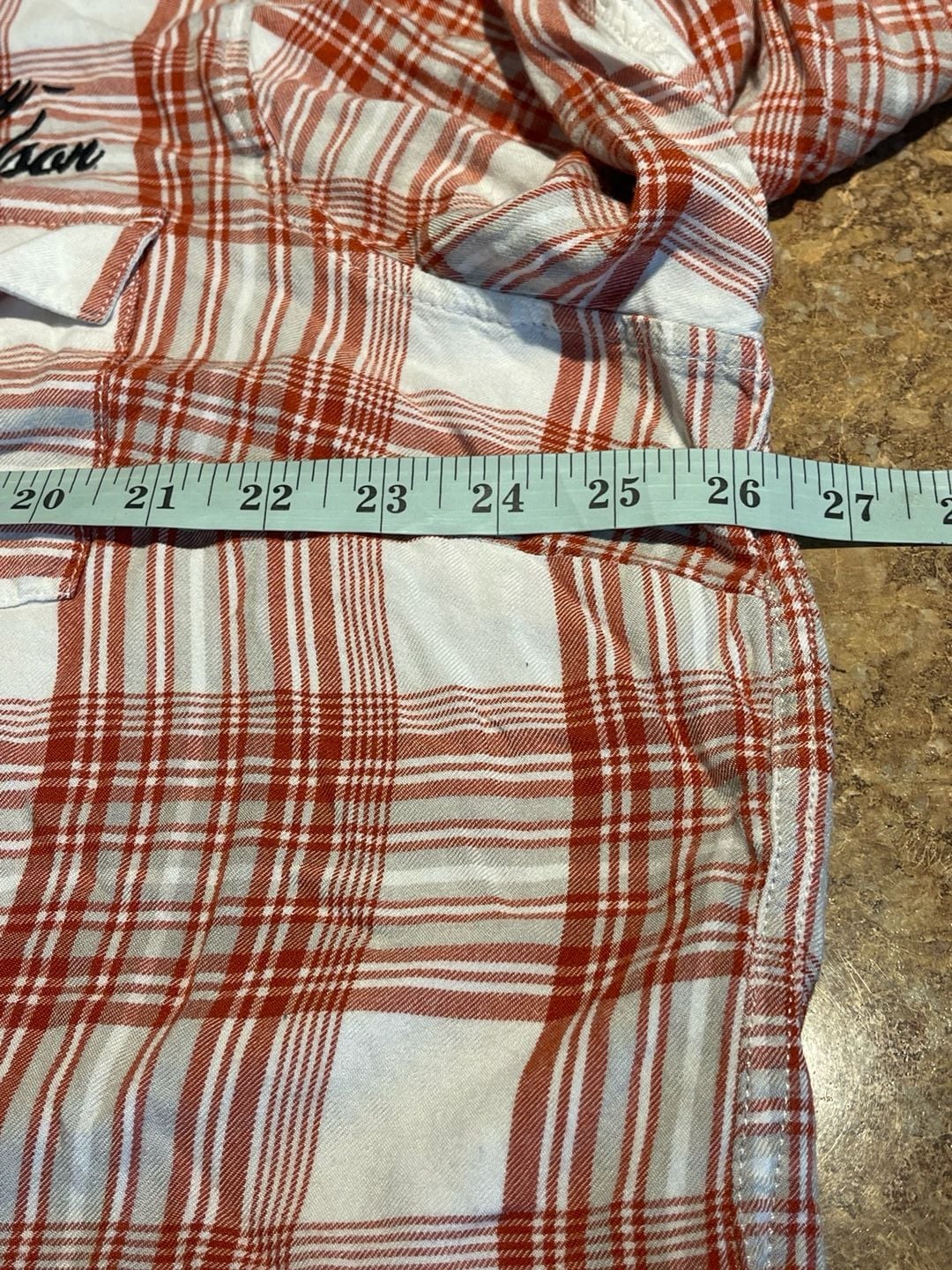 Harley Davidson 3W Plaid Shirt Bar & Shield Embroidered Biker Moto Plus 16