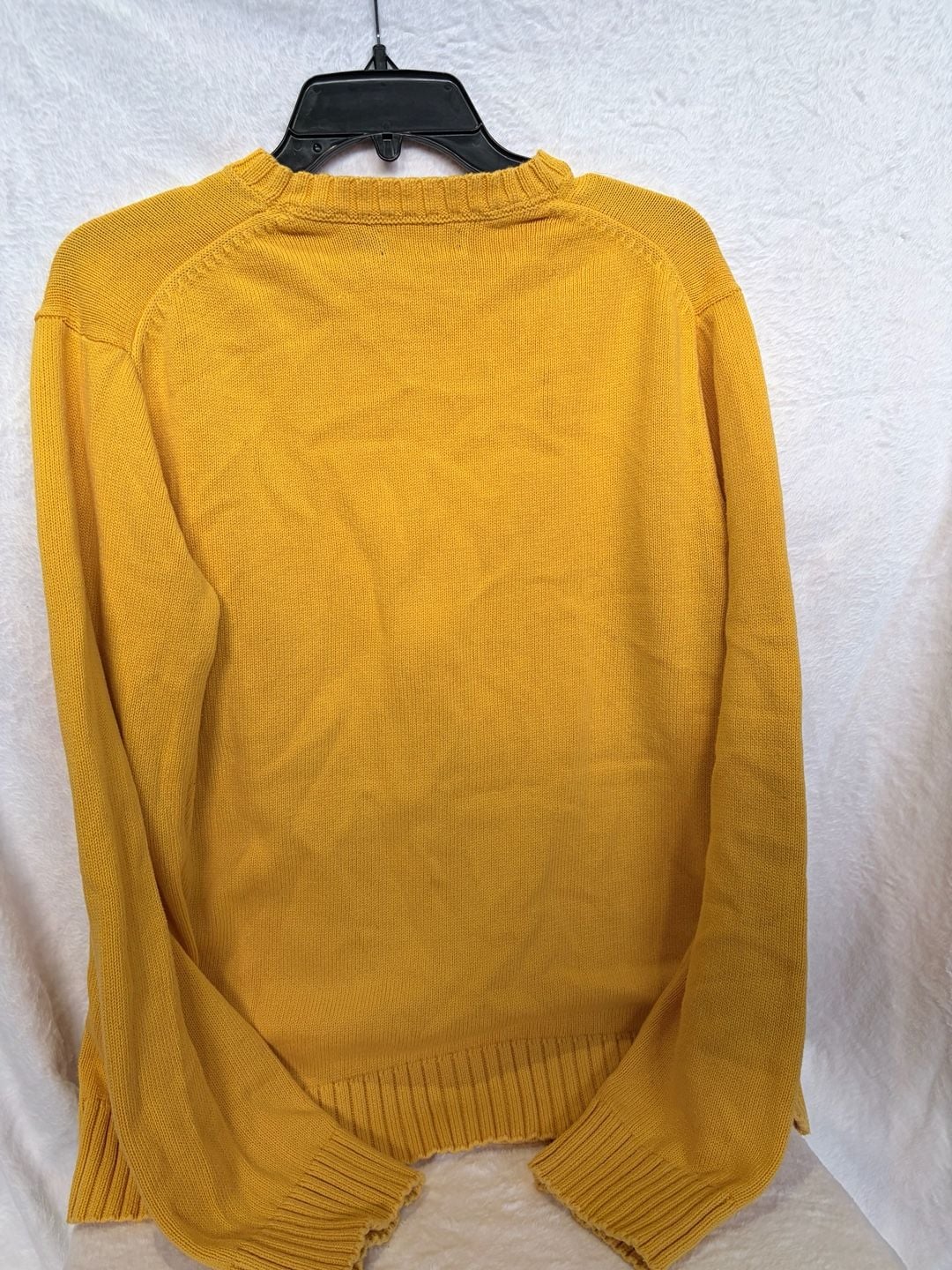 Nautica Cotton Sweater Size M Yellow Crewneck 4
