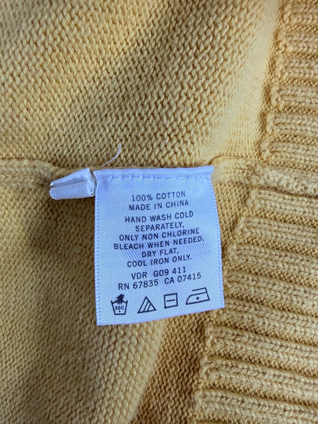 Nautica Cotton Sweater Size M Yellow Crewneck 6