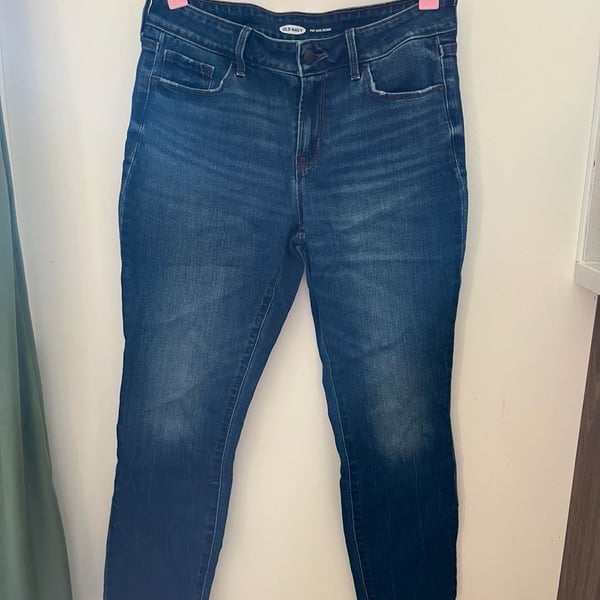 Old Navy Pop Icon Skinny Jeans Size 6 Short Dark Wash Blue Denim