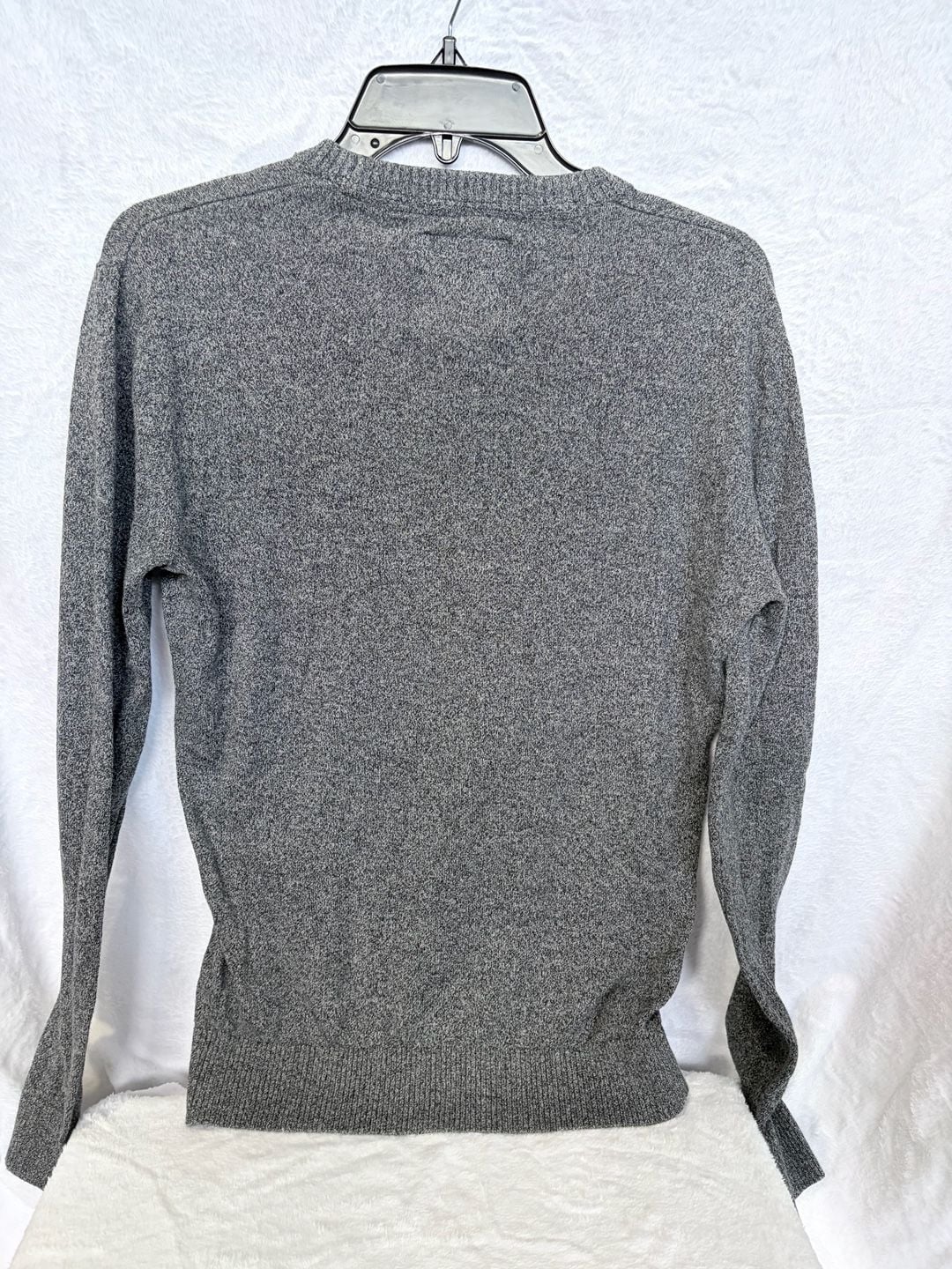 Hollister Crew Neck Sweater Size S Gray Long Sleeve Logo 4