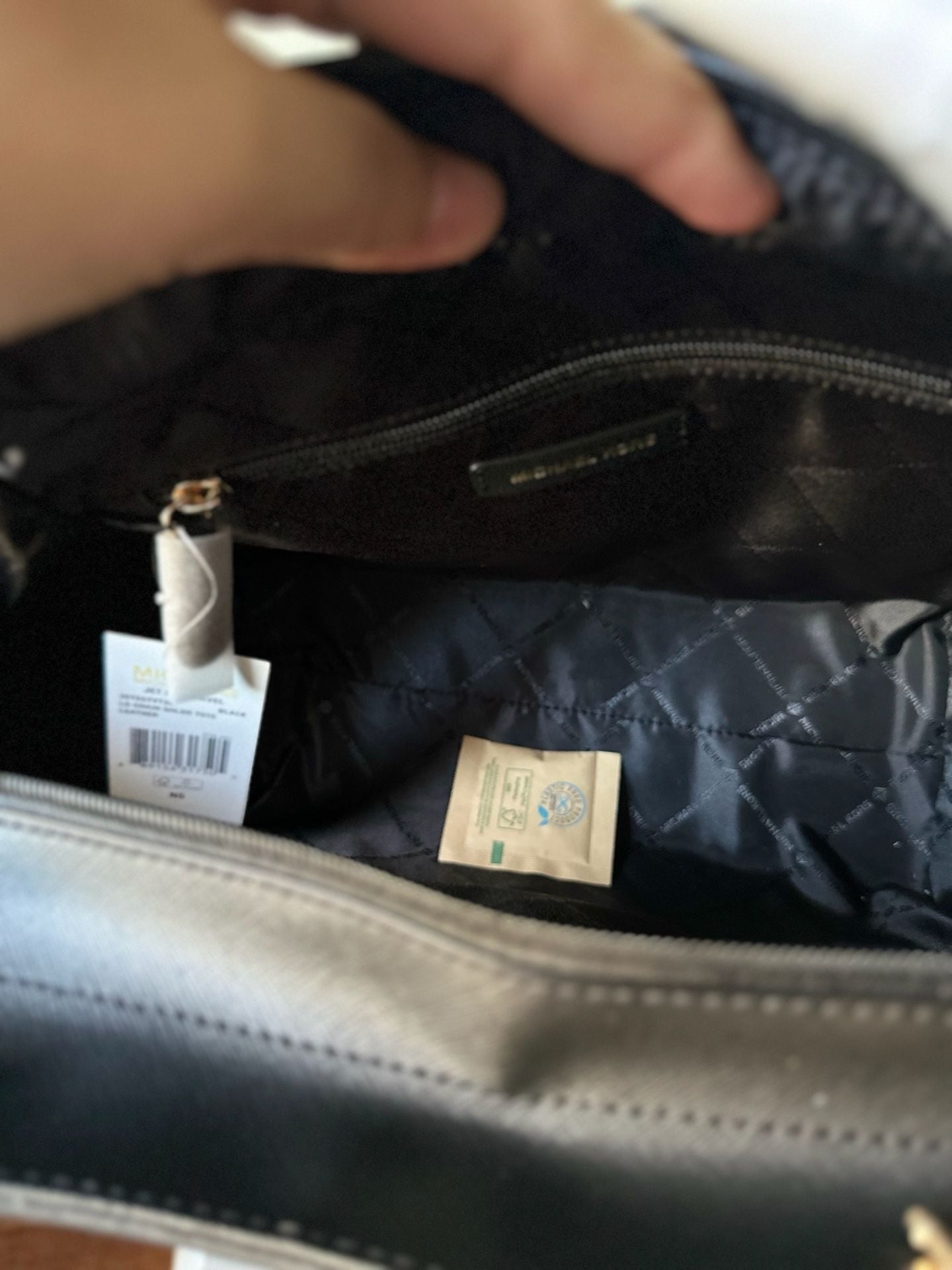 Michael Kors Jet Set Travel Tote Bag Black Leather 6