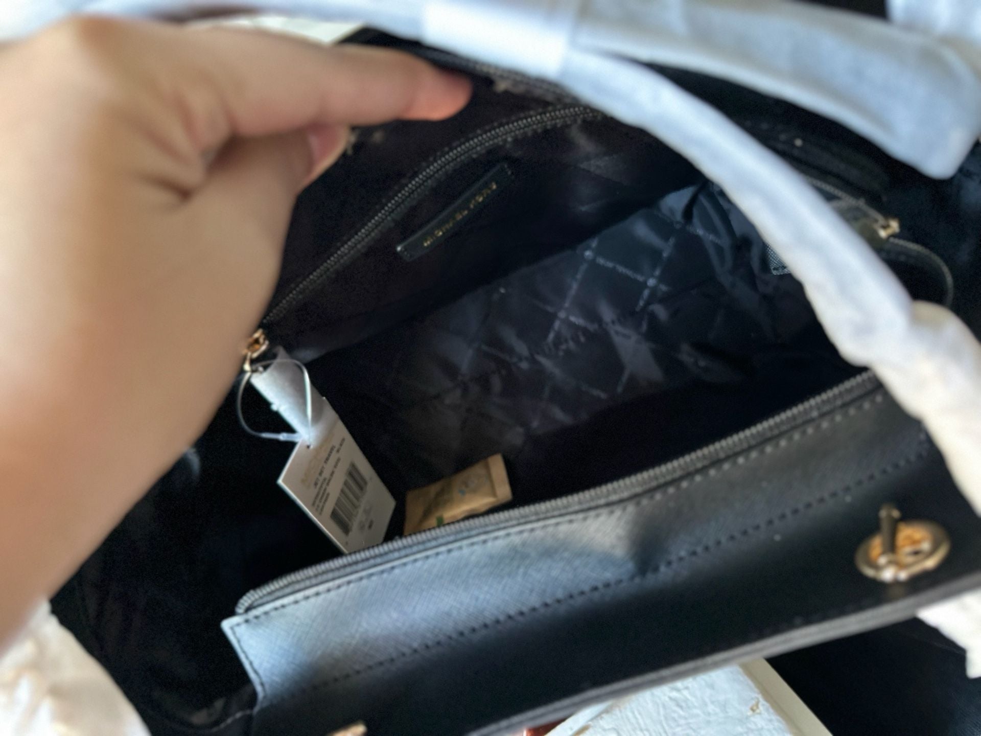 Michael Kors Jet Set Travel Tote Bag Black Leather 7