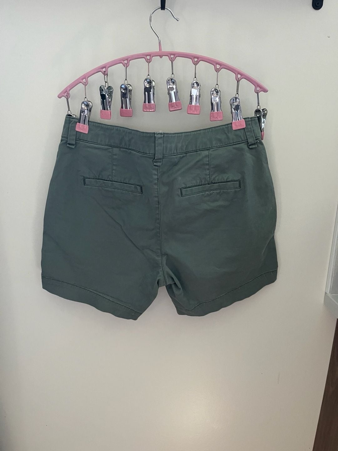 Gap City Short Size 0 Green Twill Casual Pockets 4