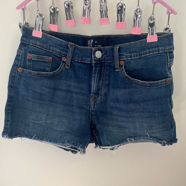 Gap Denim 3 Inch Short Size 25 Blue Jean Cutoffs