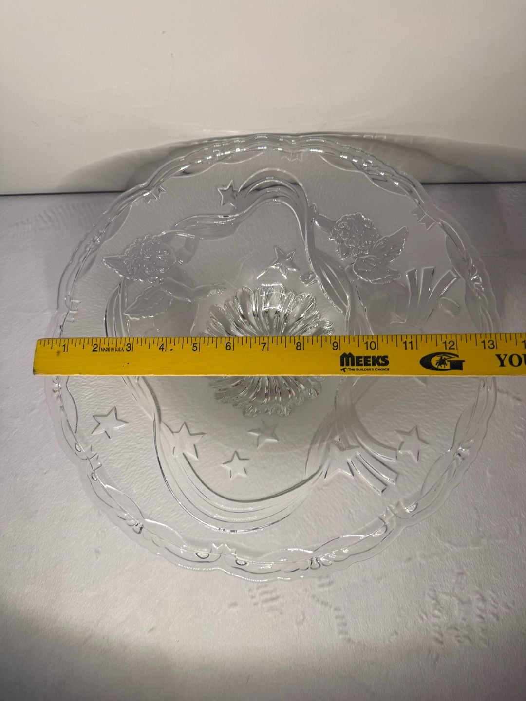 Mikasa Cherubs Centerpiece Bowl 13 1/2 Clear Glass 7