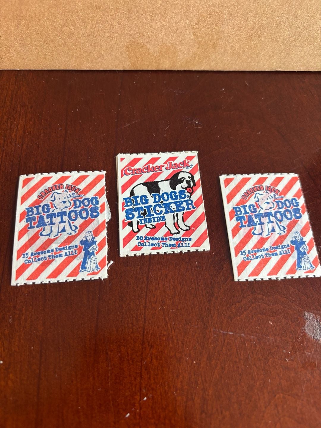 Cracker Jack Big Dog Tattoos and Stickers Lot Vintage Prize 1