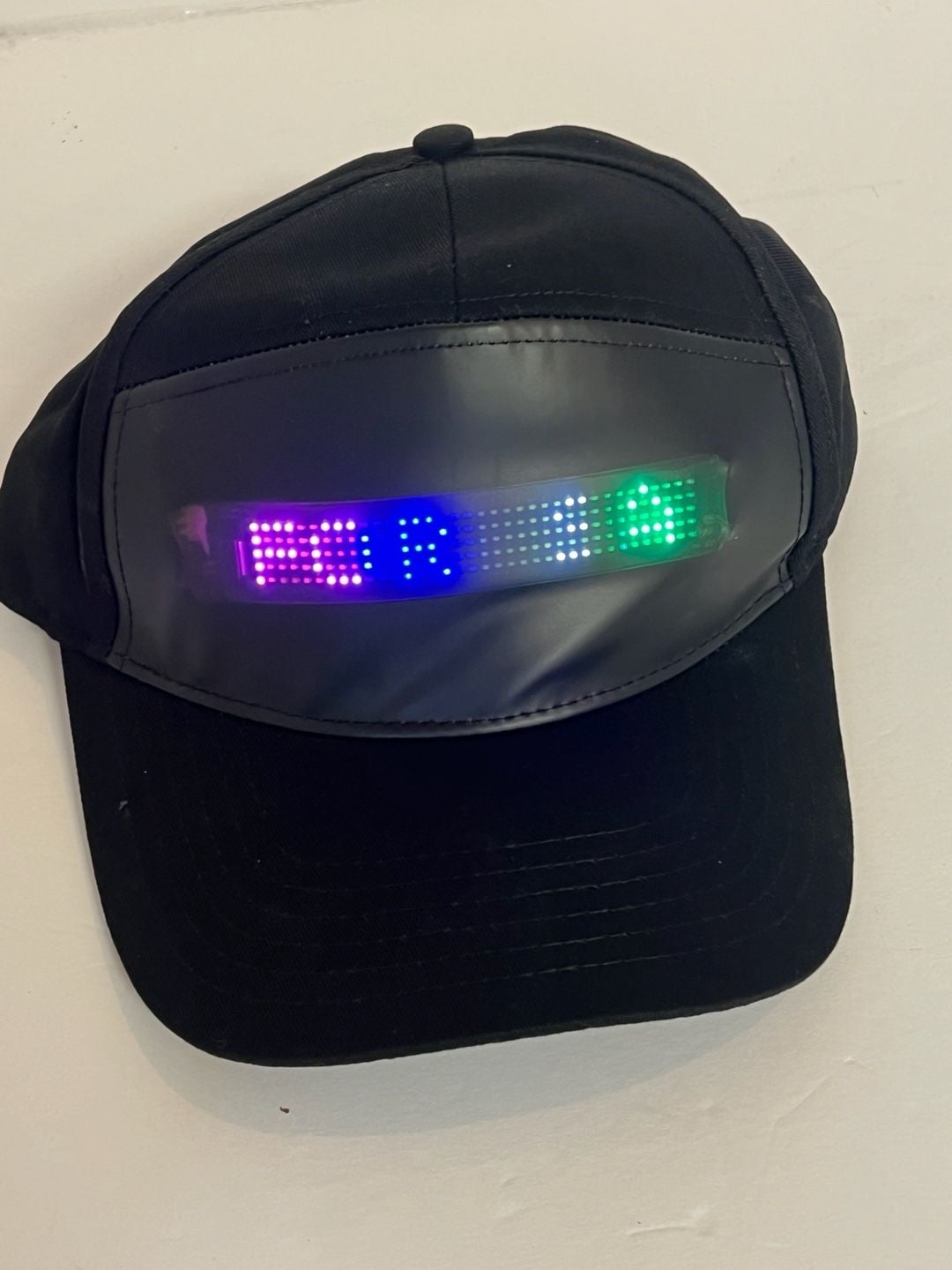 Black LED Programmable Snapback Hat / Light-Up Cap 6