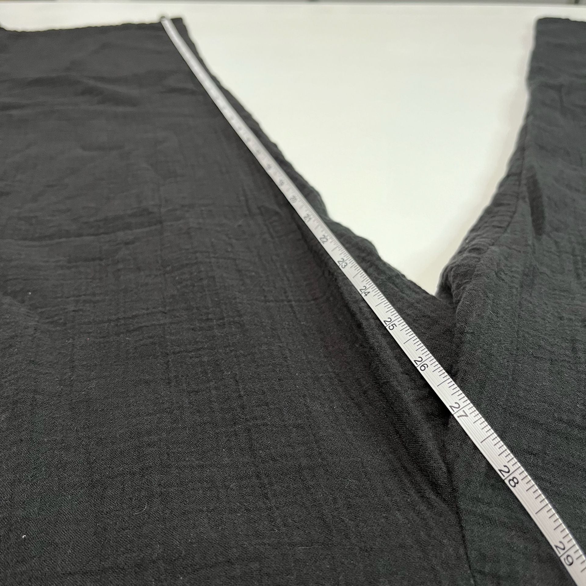 Quince Pants Size L Black Textured Drawstring Wide Leg Casual 8