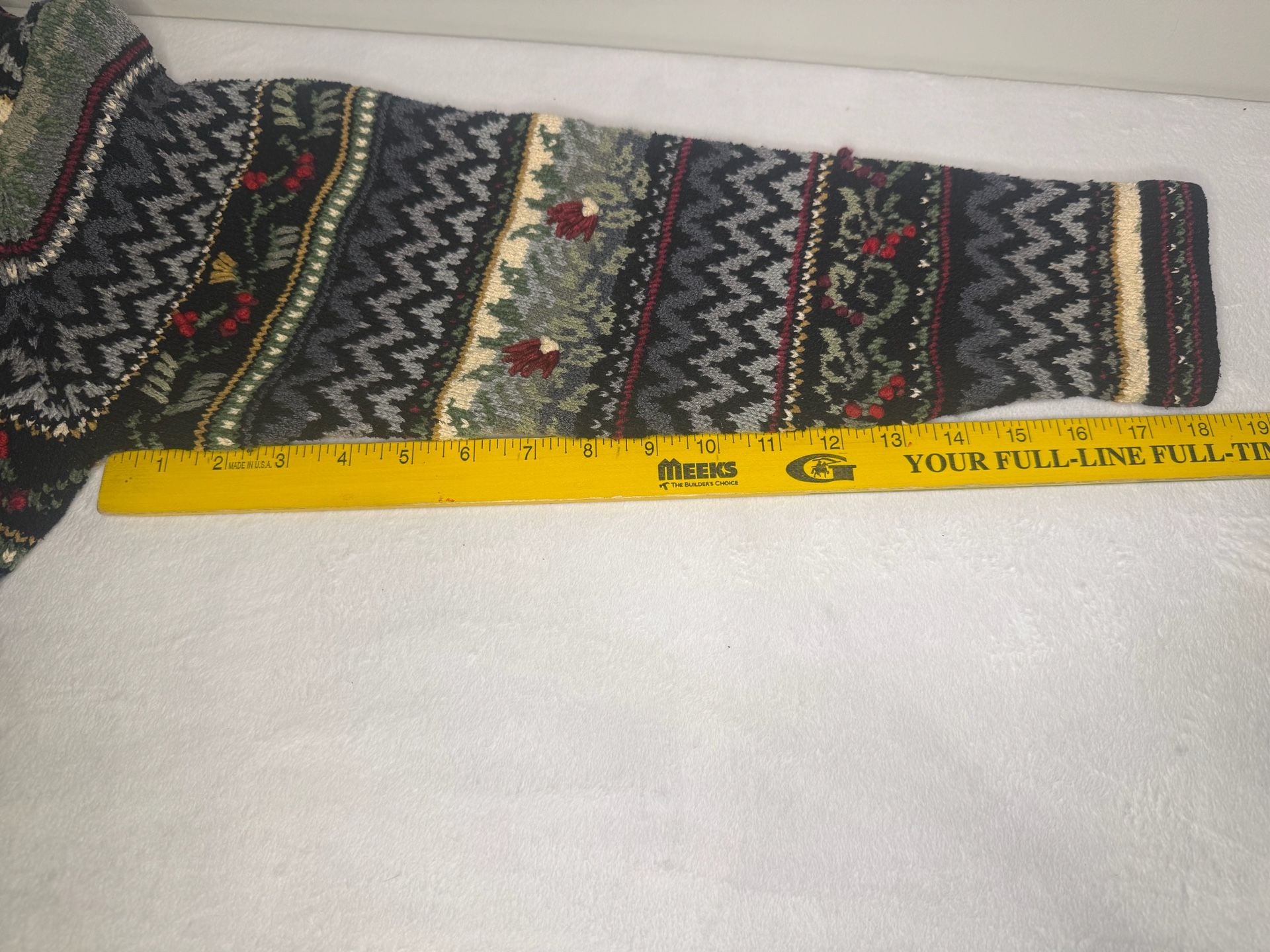 Talbots Cardigan Sweater Size L Black Grandma Floral Embroidered Silk Blend 9