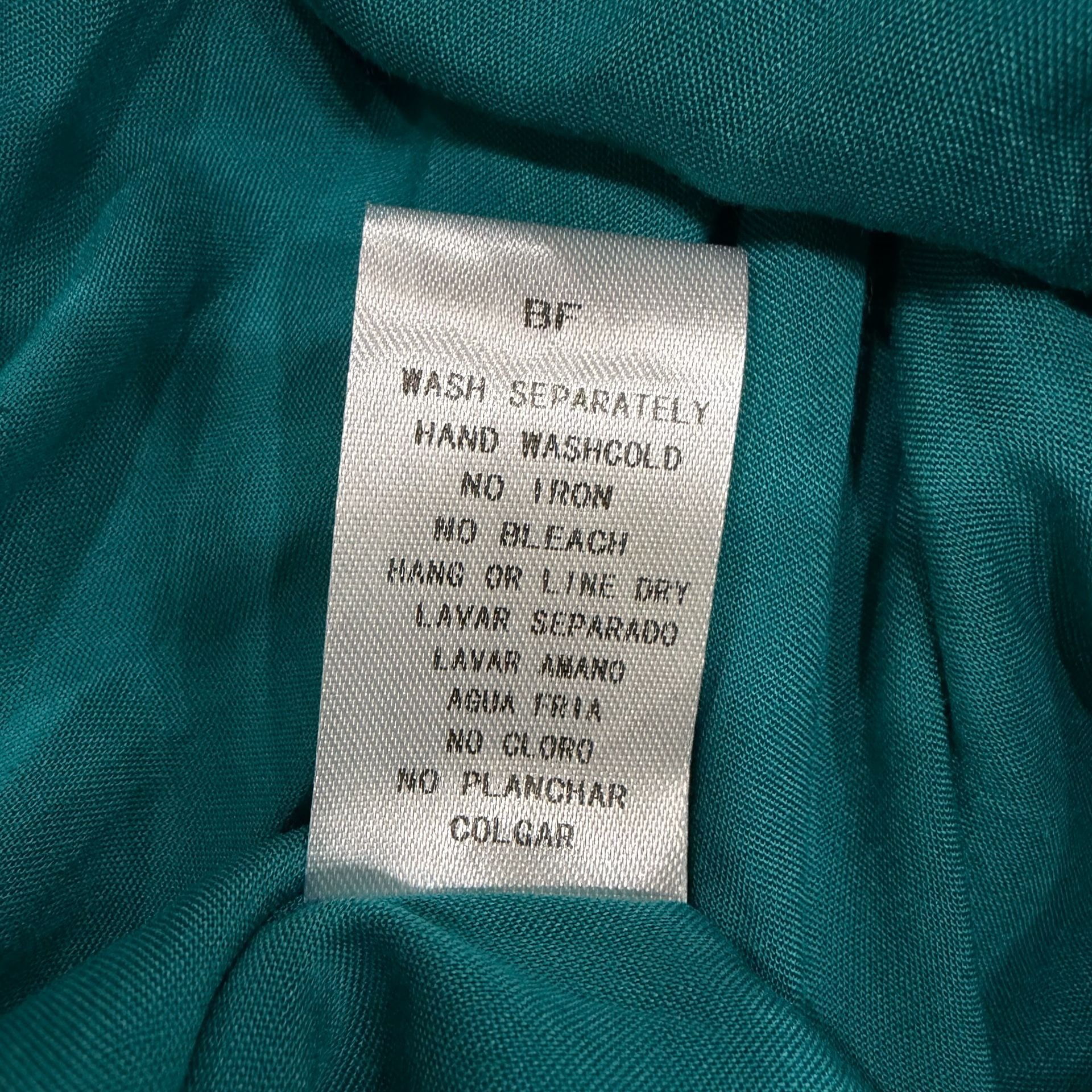 American Threads Halter Mini Dress Teal Backless High Low 7