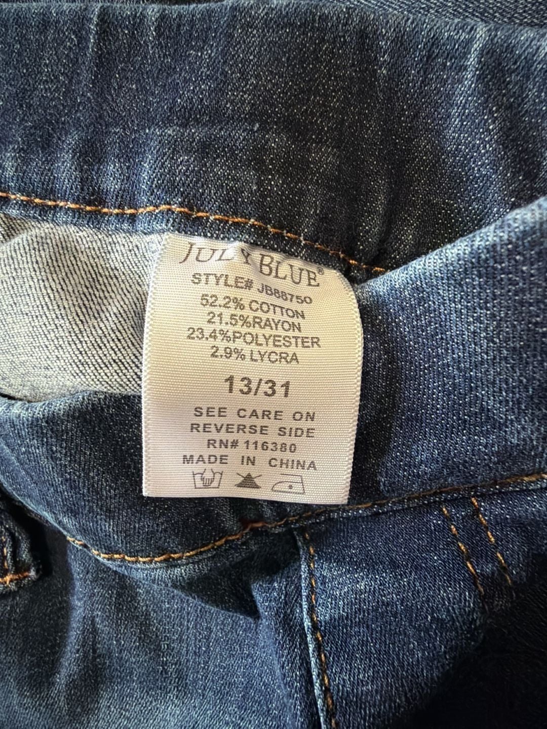 Judy Blue JB88750 Skinny Jeans 13/31 Dark Wash 6