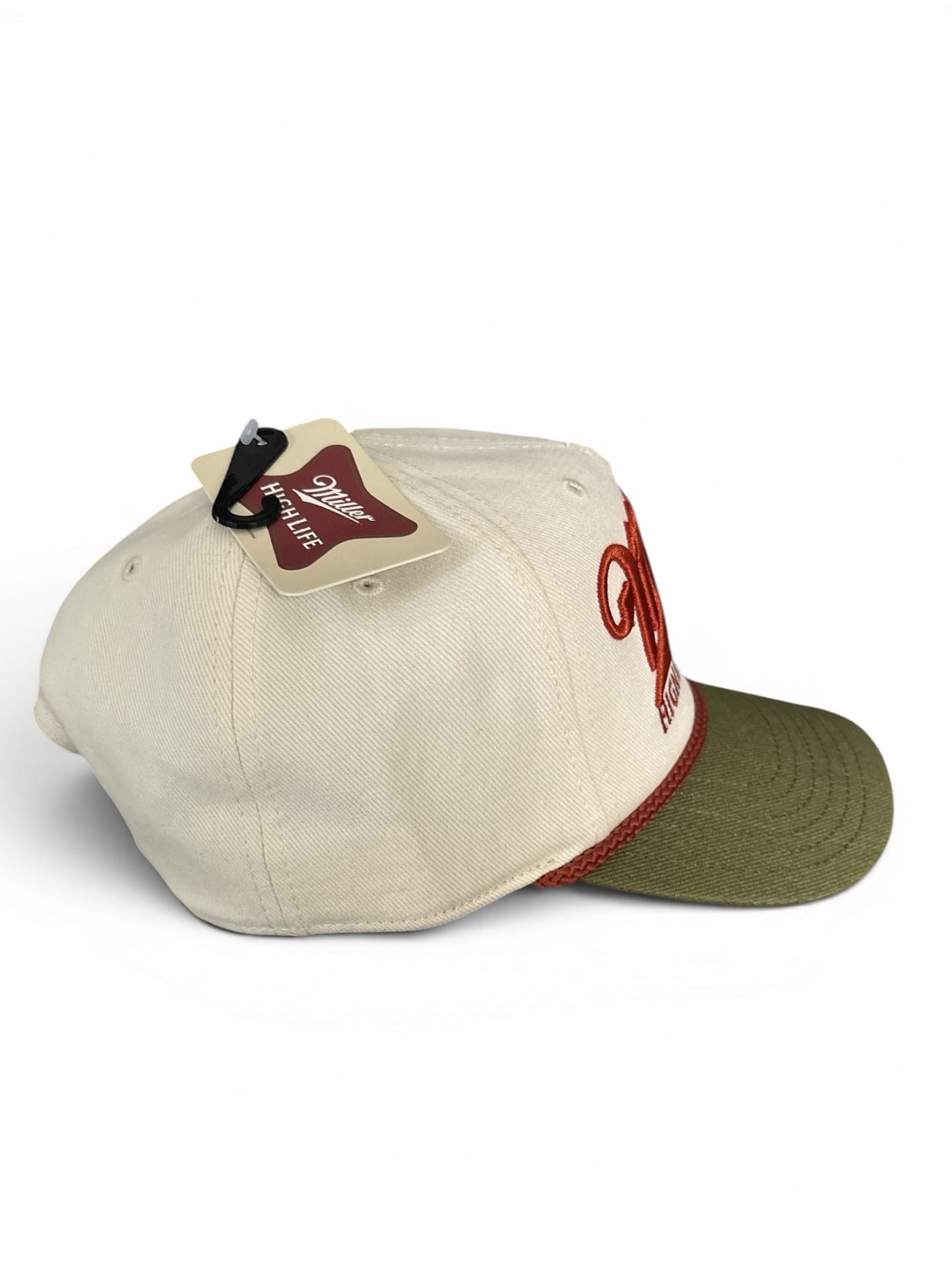 Miller High Life Trucker Hat White Green Fish Snapback (NWT) 3
