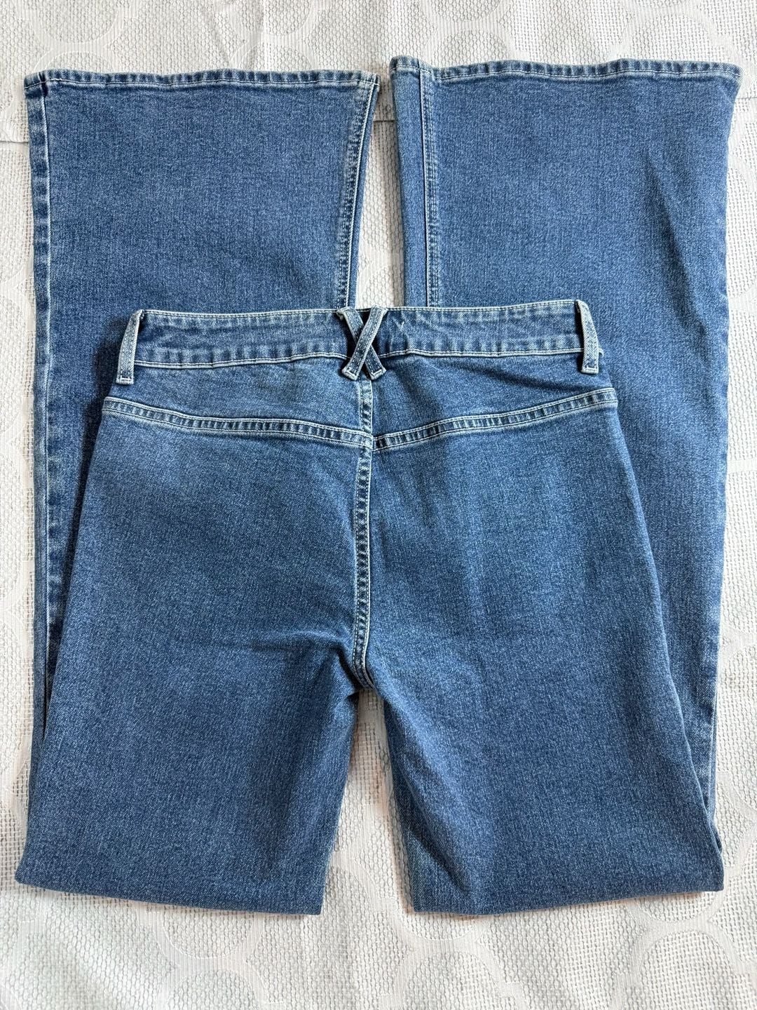 PacSun Y2K Low Rise Flare Jeans Blue Denim Flap Pockets 3