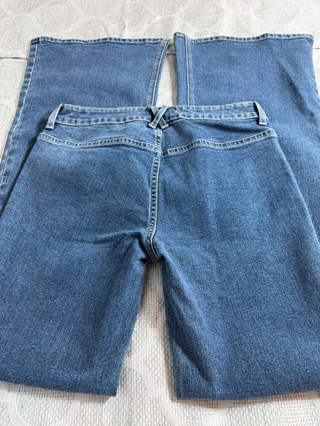 PacSun Y2K Low Rise Flare Jeans Blue Denim Flap Pockets 5