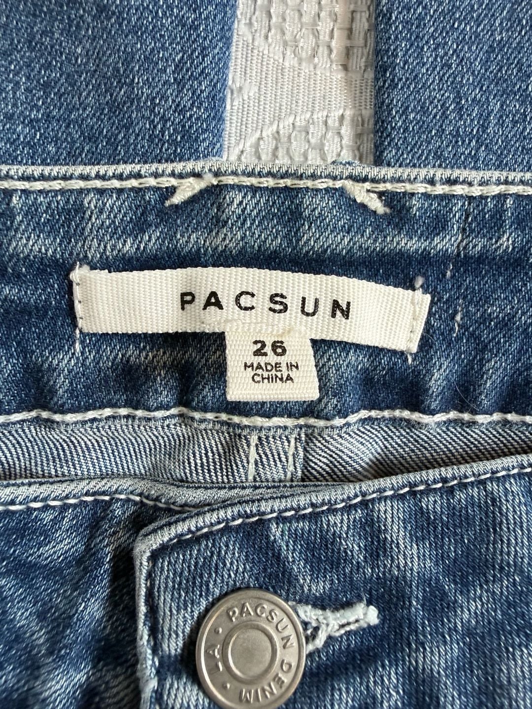 PacSun Y2K Low Rise Flare Jeans Blue Denim Flap Pockets 7