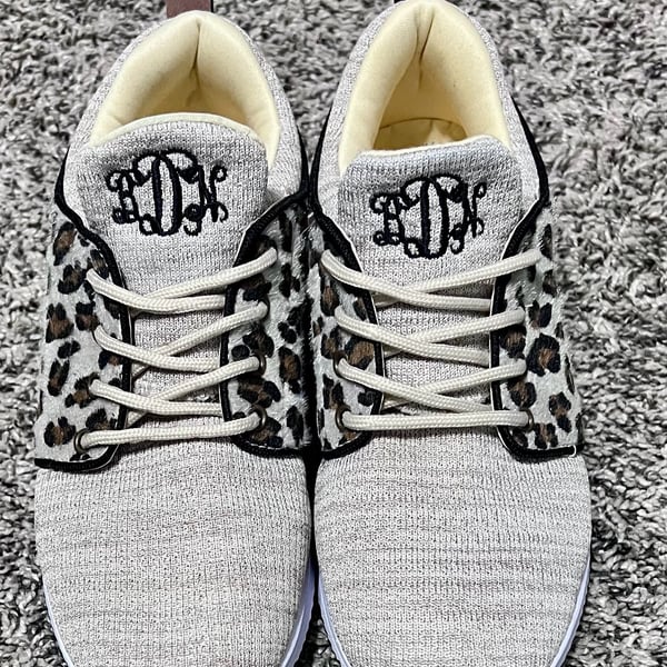Marleylilly Animal Print Low Top Sneakers Size 7 Leopard Animal Print