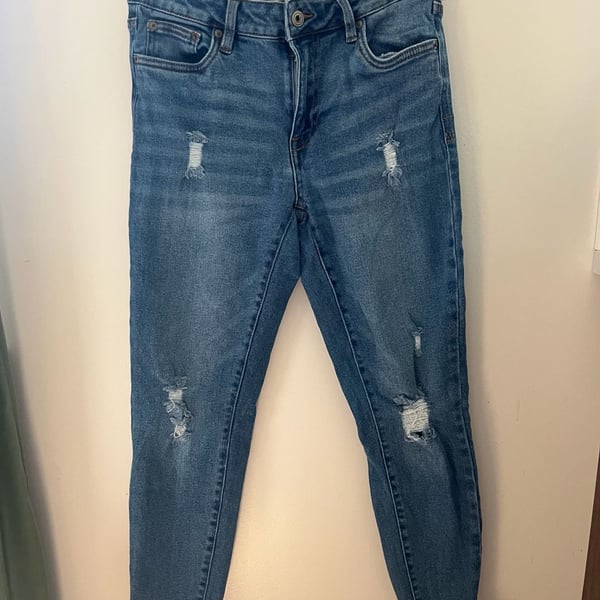 Re Generation by Celebrity meadow Distressed Jeans Size 5/27 Blue Cotton