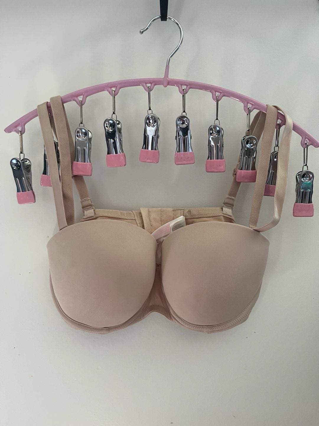 Optional Strapless PINK Victoria's Secret Bra Size 34D Nude Pink Underwire 2