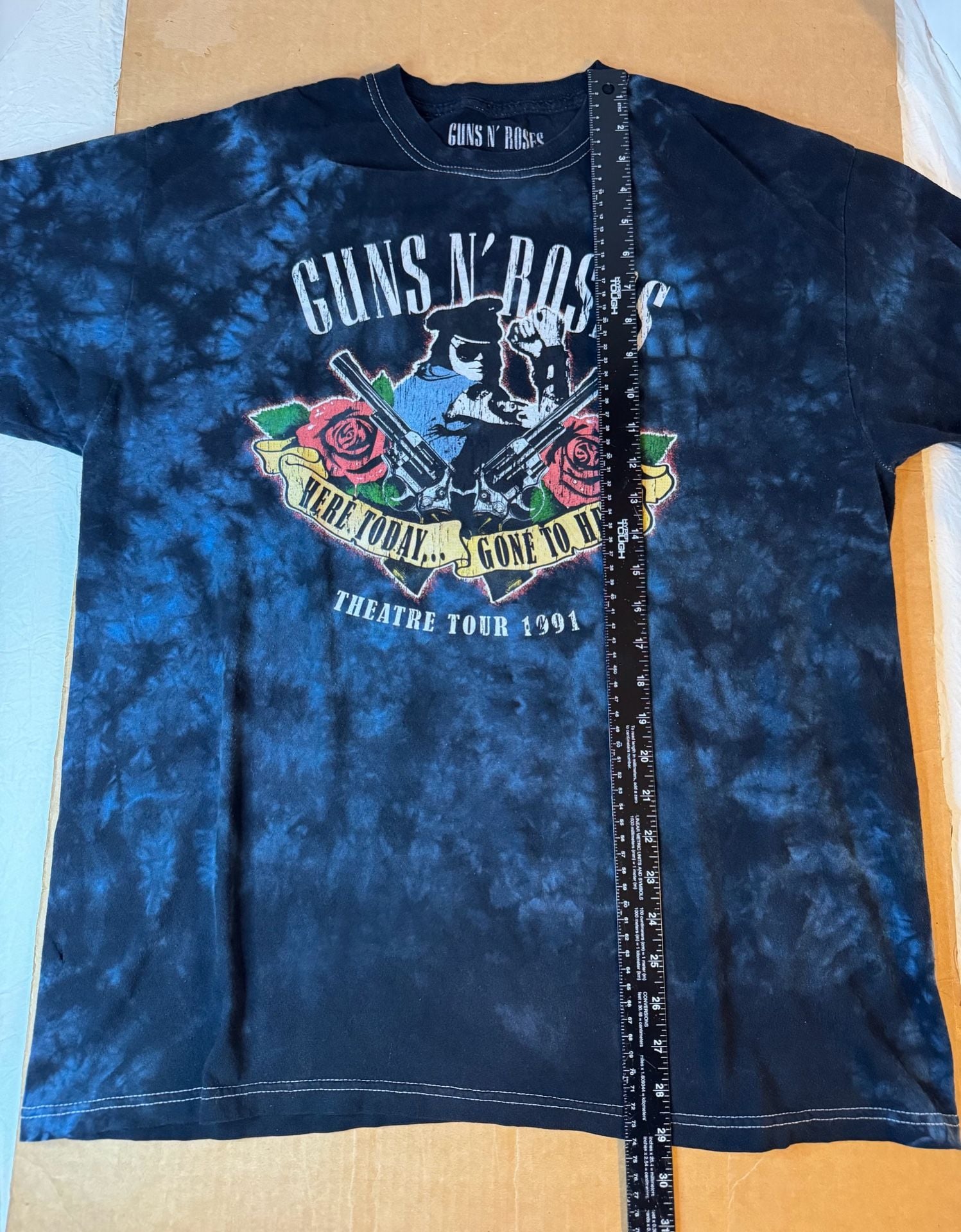 Guns N' Roses T-Shirt XL Here Today Gone To Hell Tour 1991 Tie Dye Modern 5