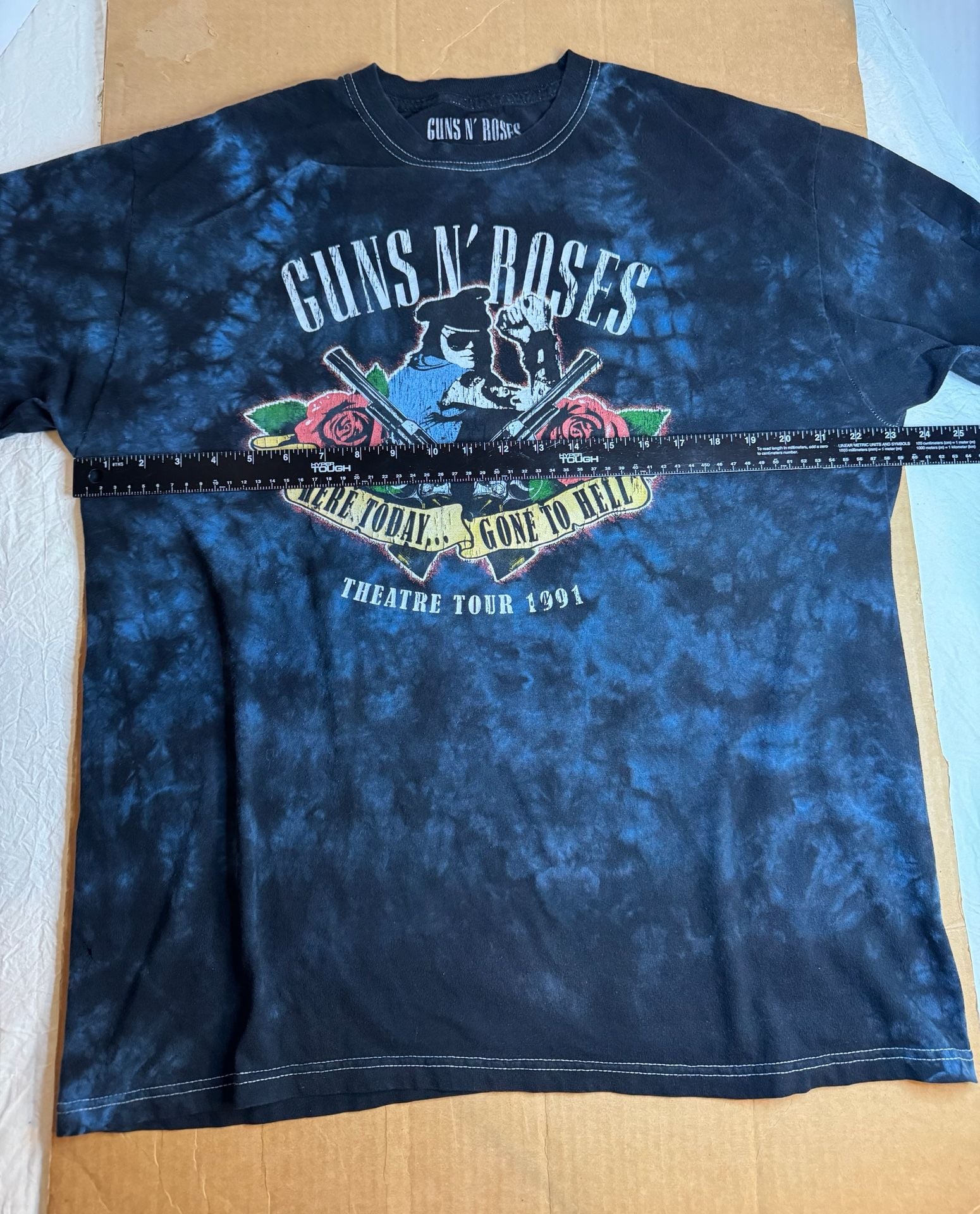 Guns N' Roses T-Shirt XL Here Today Gone To Hell Tour 1991 Tie Dye Modern 6