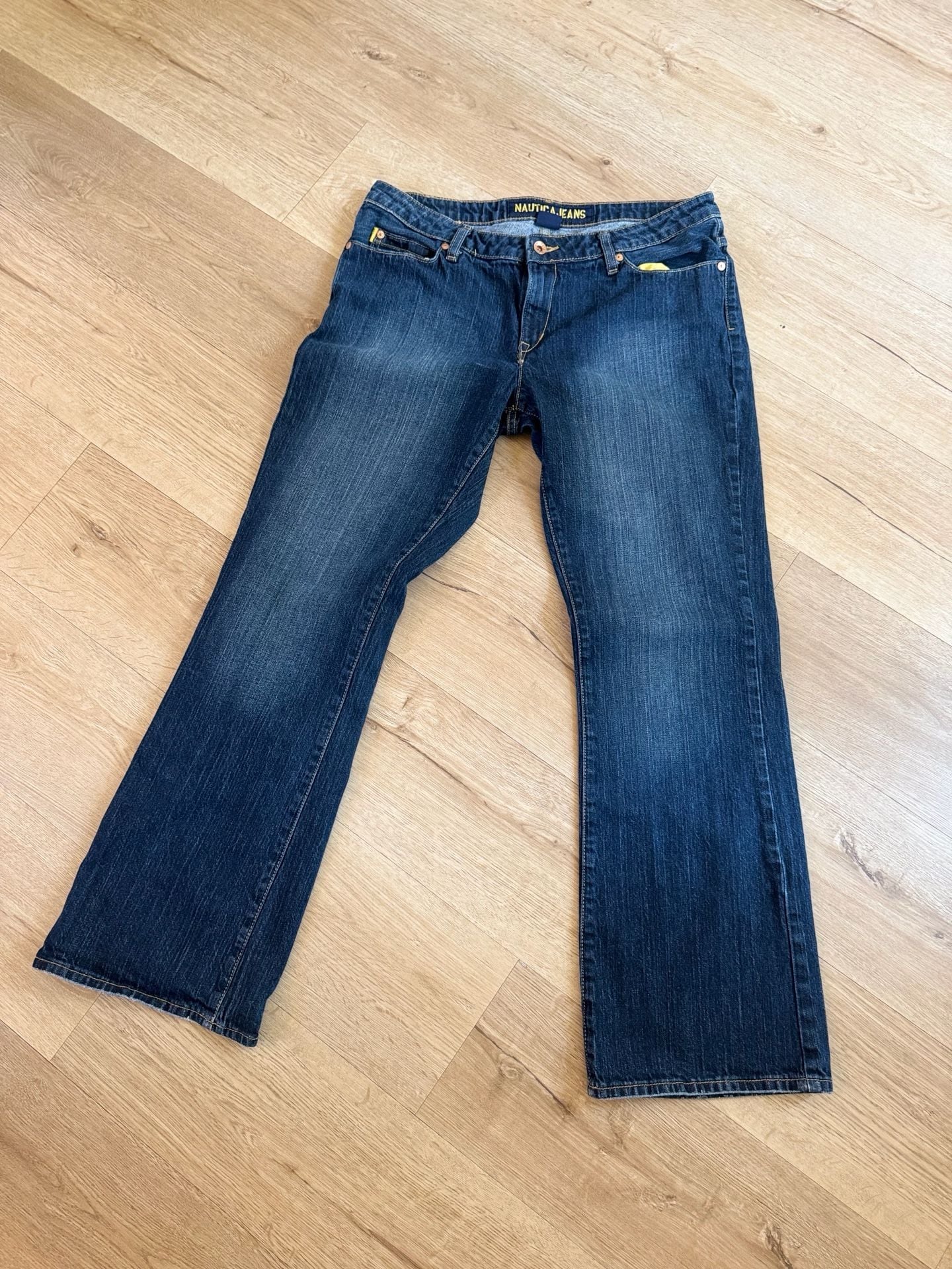 Nautica Jeans Size 12 Blue Denim Wash Flare Pants 2