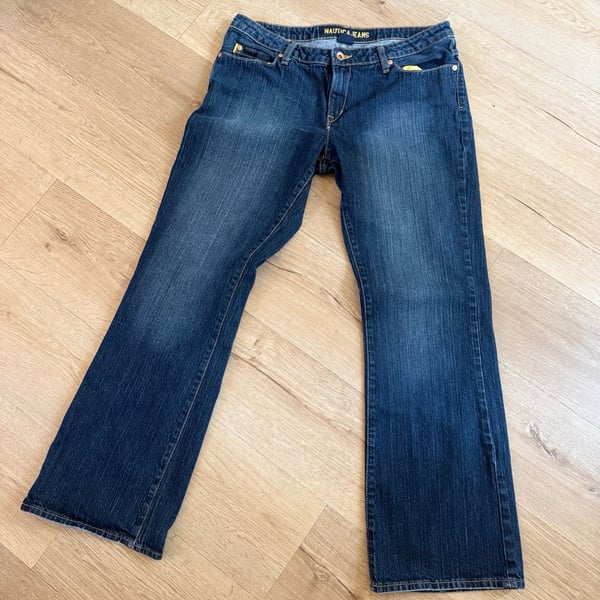 Nautica Jeans Size 12 Blue Denim Wash Flare Pants