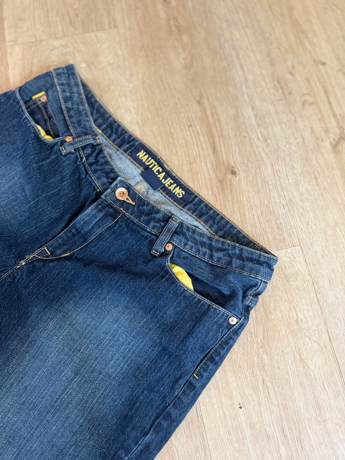 Nautica Jeans Size 12 Blue Denim Wash Flare Pants 3