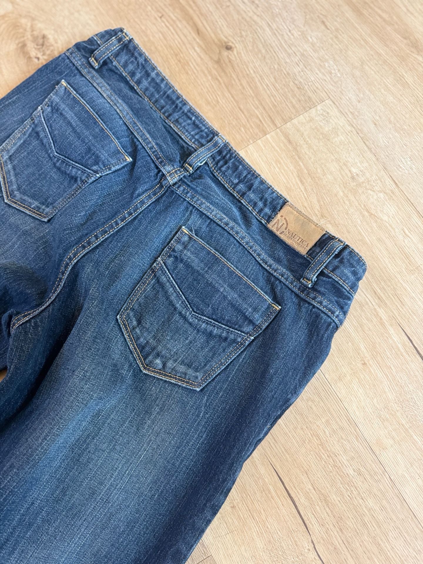 Nautica Jeans Size 12 Blue Denim Wash Flare Pants 6
