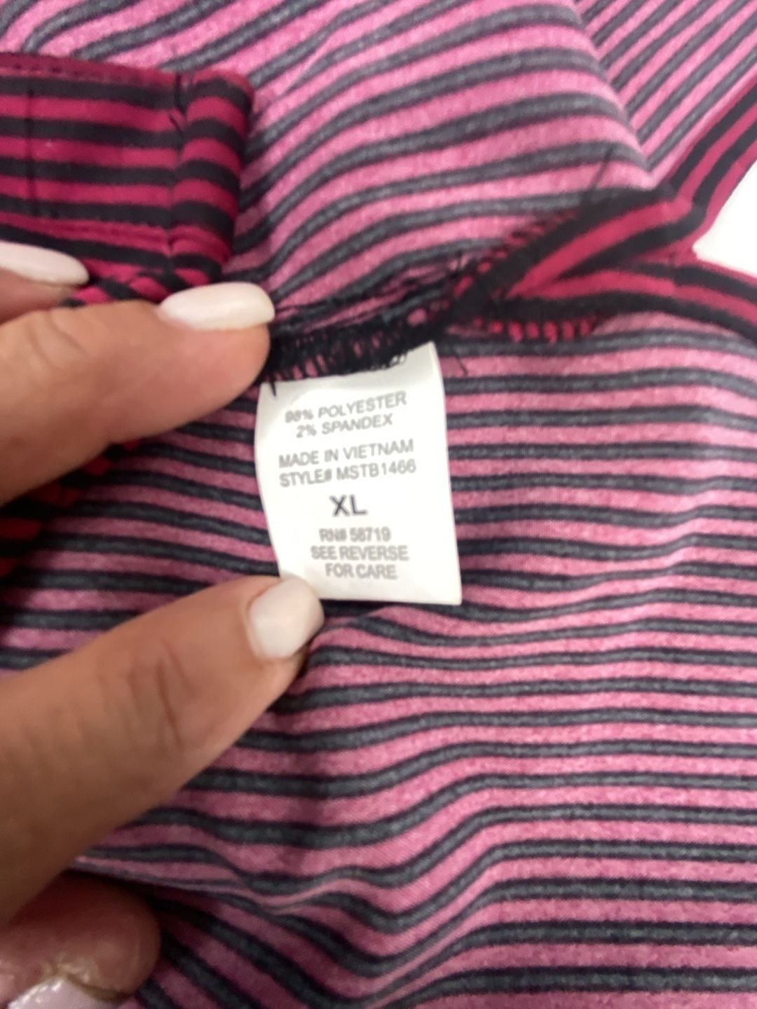 Notations Striped Button Up Shirt XL Red/Black 5